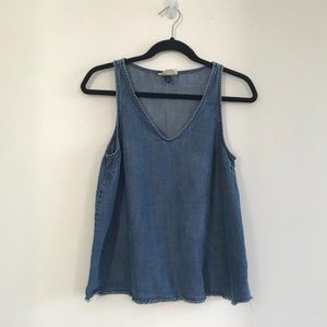 WOMEN'S DENIM FRAYED TANK - UNIVERSAL THREAD